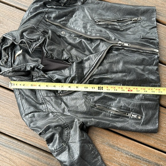 GUC Free People Leather Jacket | Biker Moto Jacket | Black - Picture 7 of 7